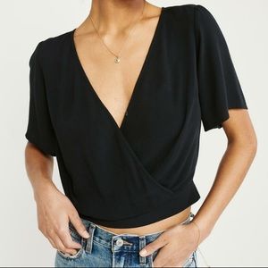 Abercrombie & Fitch Wrap-Front Tie-Back Top